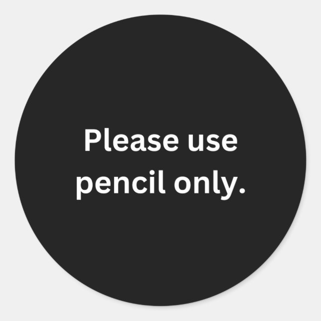 Teacher Grading Stickers - white on black (Front)