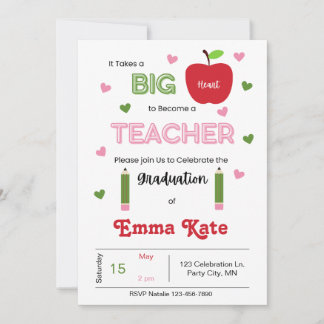 Teacher Graduation Invitation