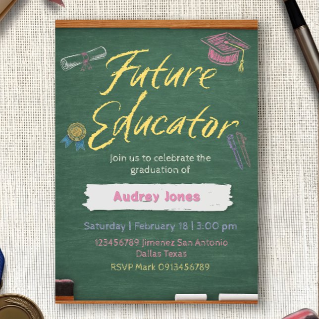 Teacher Graduation Invitation (Creator Uploaded)