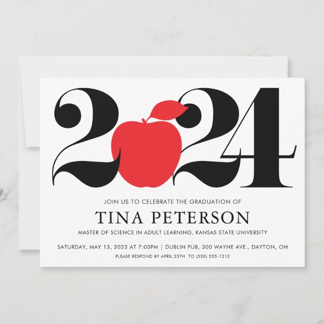Teacher Graduation Party Invitation (Front)