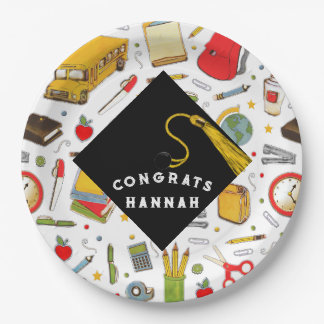 Teacher Graduation Party Paper Plate