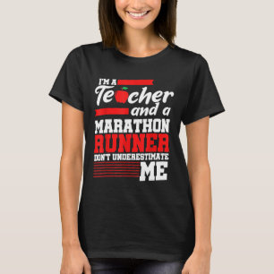 Teacher Half Marathon Runner Running Funny First R T-Shirt