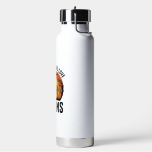 Teacher Halloween Brains Vintage Vector Design_1 Water Bottle