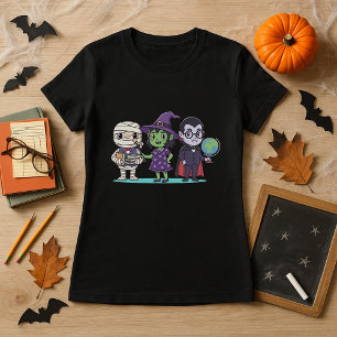 Teacher Halloween Cute Mummy, Witch & Vampire T-Shirt