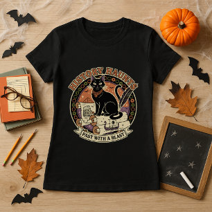Teacher Halloween History Haunts  Cat & Scroll T-Shirt