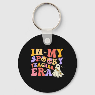 Teacher Halloween In My Spooky Teacher Era Retro G Key Ring