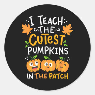 Teacher Halloween Pre-k Teacher Kindergarten Cutes Classic Round Sticker