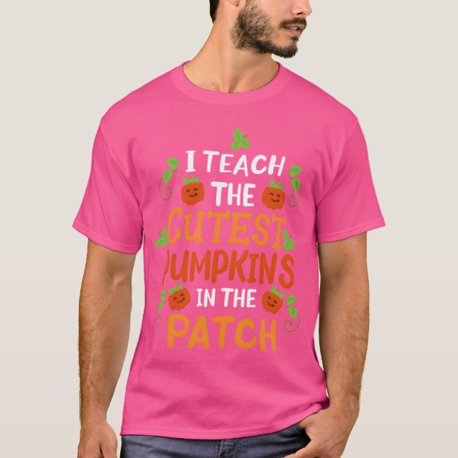 Teacher Halloween Pumpkin Halloween Costume funny T-Shirt (Front)