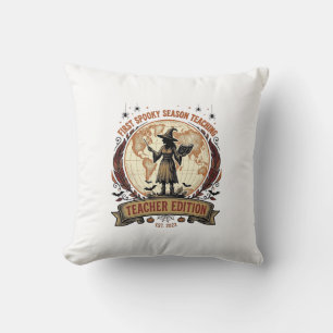 Teacher Halloween Shirt for First Spooky Season Te Cushion