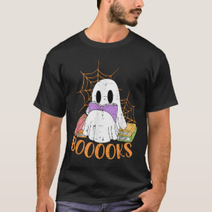 Teacher Halloween Shirt Ghost Teacher Book Library