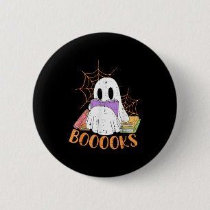 Teacher Halloween Shirt Ghost Teacher Book Library 6 Cm Round Badge