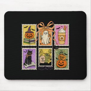 Teacher Halloween Shirt Soky Ghost Reading Hallowe Mouse Mat