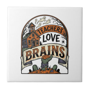 Teacher Halloween Shirt Teachers Love Brains_1 Tile