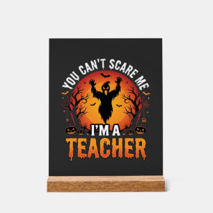 Teacher Halloween Spooky Ghost Teacher Design_1 Acrylic Sign