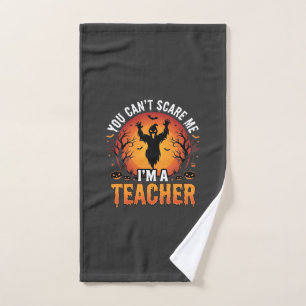 Teacher Halloween Spooky Ghost Teacher Design_1 Hand Towel