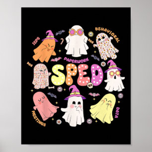 Teacher Halloween Spooky Special Education Team  Poster