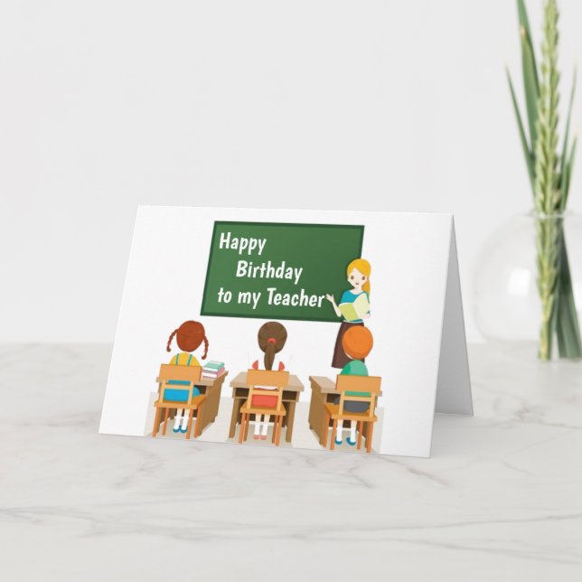 ***TEACHER*** HAPPY BIRTHDAY CARD (Front)