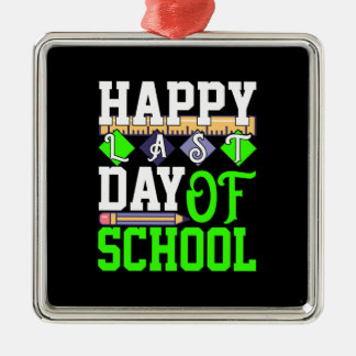 Teacher Happy Last Day Of School Metal Tree Decoration