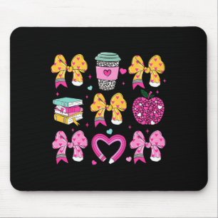 Teacher Happy Valentine Day Coquette Pencil Coffee Mouse Mat
