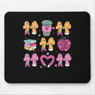 Teacher Happy Valentine Day Coquette Pencil Coffee Mouse Mat