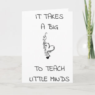 ***TEACHER HAS A BIG HEART** MERRY CHRISTMAS HOLIDAY CARD