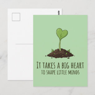 Teacher Heart Appreciation Design Postcard