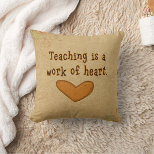 Teacher Heart Work Cushion
