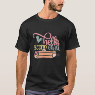 Teacher Hello Second Boys Girl 2nd Grade First Day T-Shirt