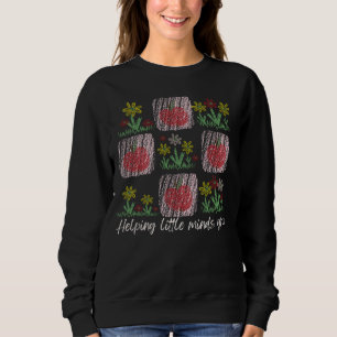 Teacher Helping Little Minds Grow Chalkboard Sweatshirt