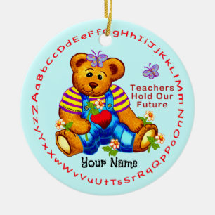 Teacher Hold Future Ceramic Ornament