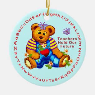 Teacher Hold Future Ceramic Tree Decoration