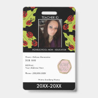 Teacher Homeschooling School Mum ID Lady Bugs