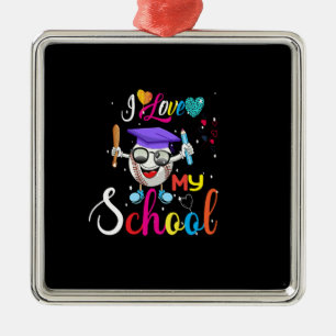 Teacher I Love My School Metal Tree Decoration