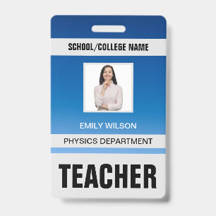 Teacher ID Card Badge