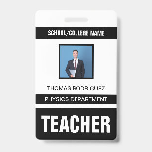 Teacher ID Card Badge