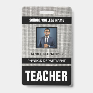 Teacher ID Card Badge