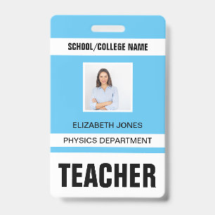Teacher ID Card Badge