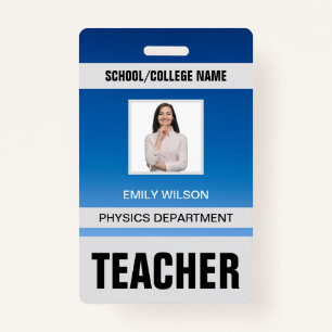 Teacher ID Card Badge ID Badge