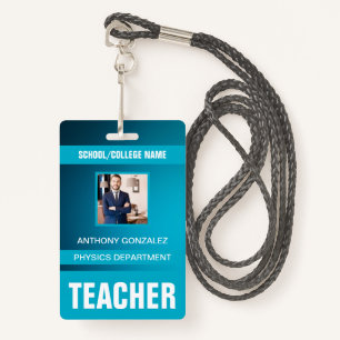 Teacher ID Card Badge ID Badge