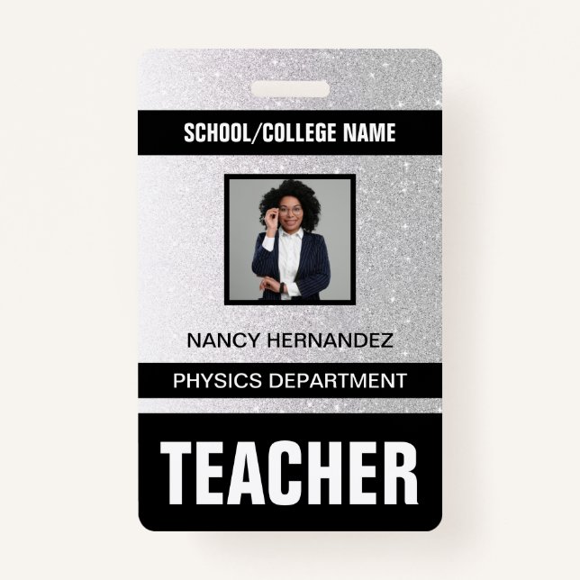 Teacher ID Card Badge ID Badge (Front)