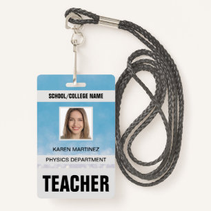 Teacher ID Card Badge ID Badge