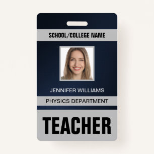 Teacher ID Card Badge ID Badge