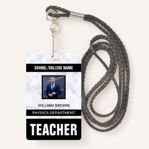 Teacher ID Card Badge ID Badge