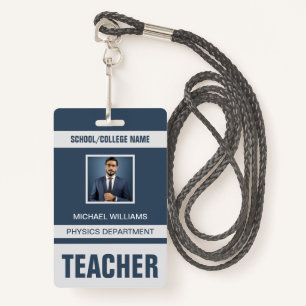 Teacher ID Card Badge ID Badge