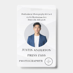Teacher ID Card Name School Template Photo Badge