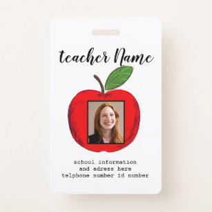 Teacher ID school teacher ID ID Badge