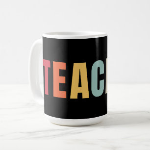 TEACHER in colourful lettering Coffee Mug