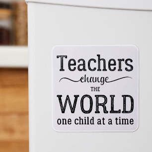 Teacher inspirational typography script quote magnet
