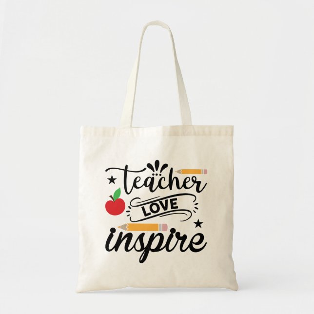 Teacher Inspire Tote Bag (Front)