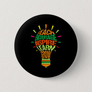 Teacher Insrational Definition Colorful Lightbulb 6 Cm Round Badge